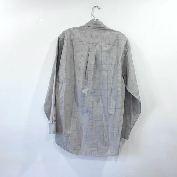 Jos A Bank Gray Button up Dress Shirt 100% Cotton Size S - Picture 4 of 7
